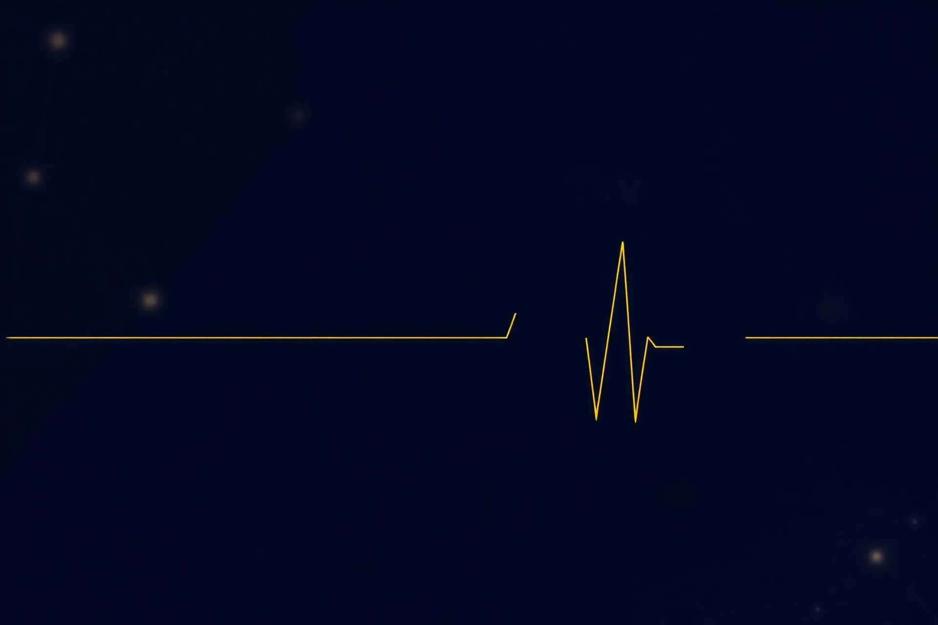 Visualização abstrata de inteligência artificial aplicada à saúde — linhas douradas em fundo azul marinho